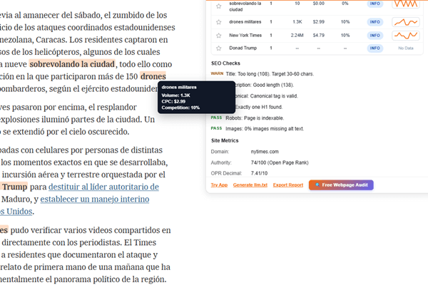 Quick Keyword Research - AnoSEO Chrome Extension