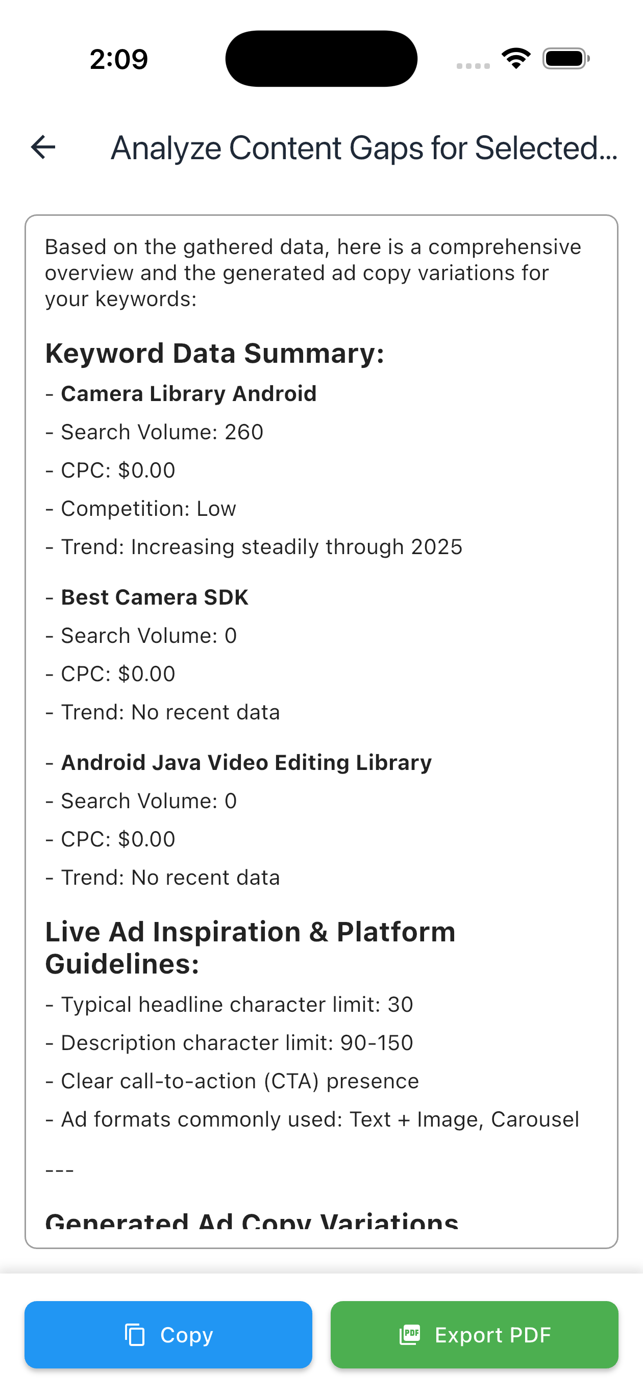AI Agents - Automated Content Gap Analysis and Keyword Summaries