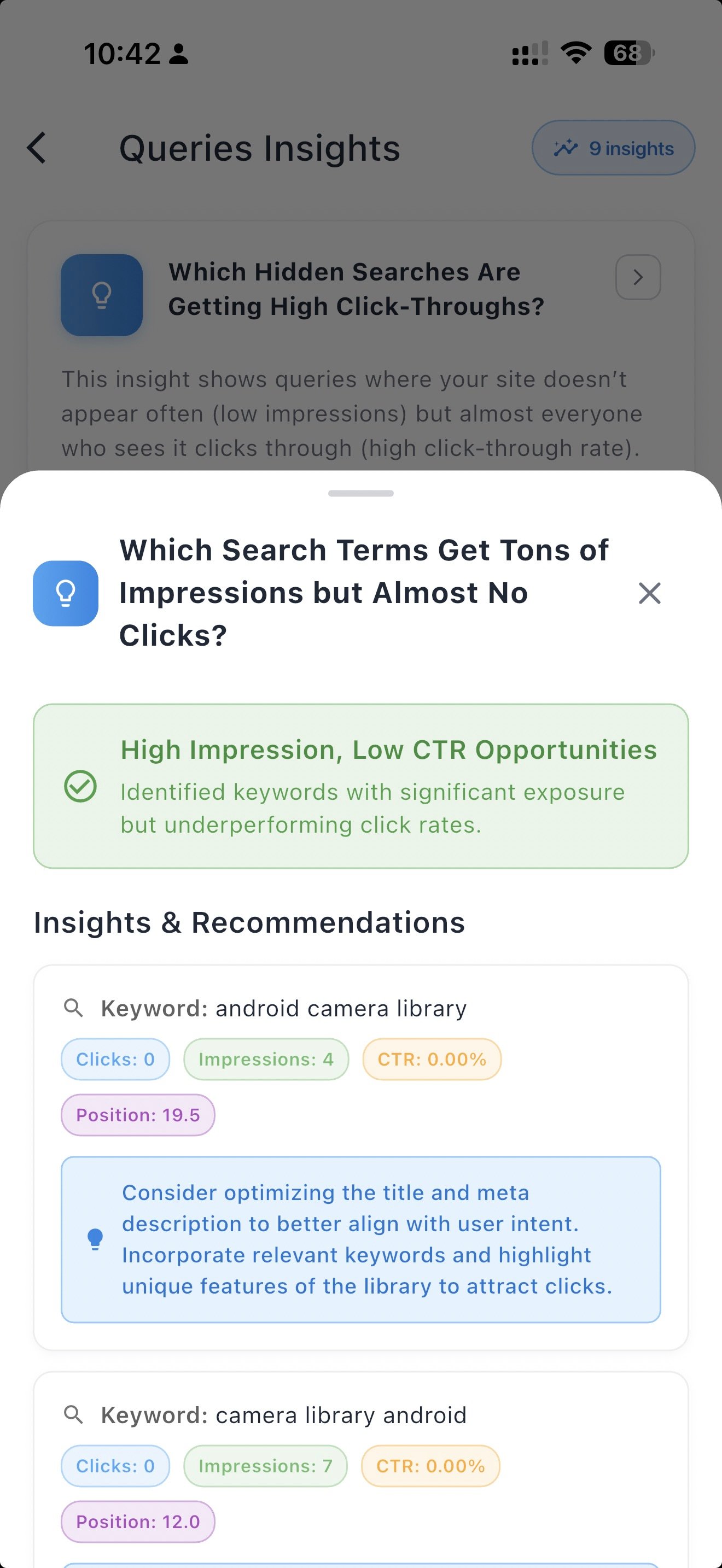 Search Console Performance Data - Query Analysis and Trends